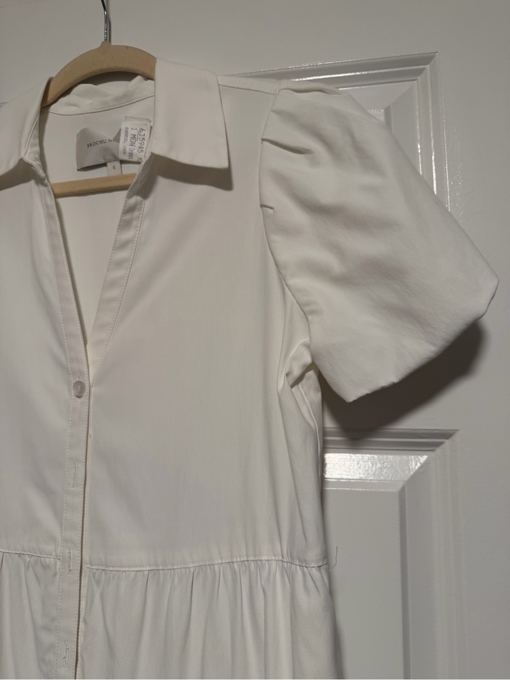 Brochu Walker White Tiered Button-Front - Picture 3 of 4